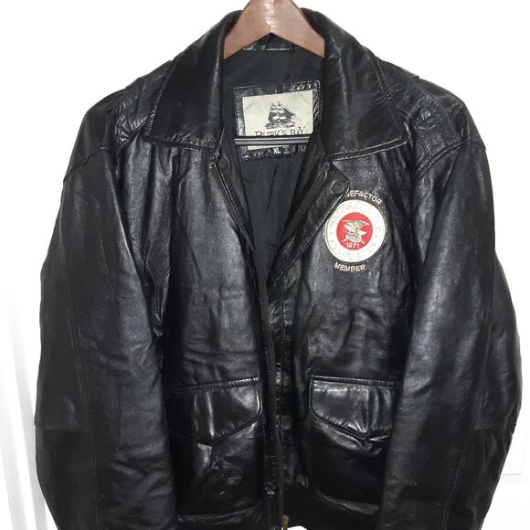 NRA CCW Benefactor Leather Bomber Jacket * Men XL * 56" Chest x 27" Length * EUC - Picture 3 of 15